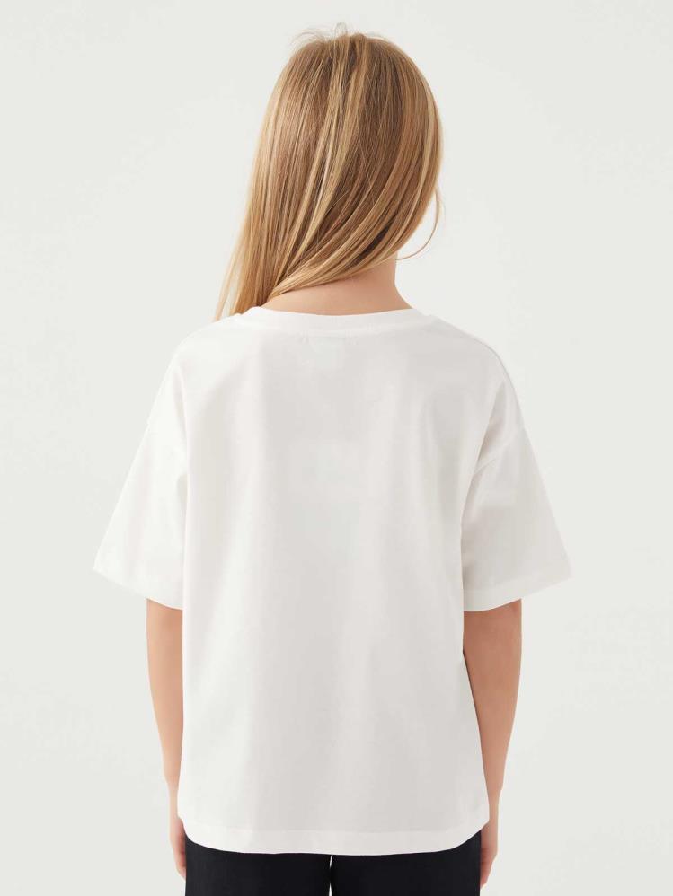 Roly Poly Stıtch Kız Çocuk 3-8 Yaş T-Shirt - Bej
