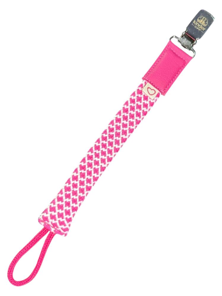 Kinder Clips Dokuma Emzik Askısı Paslanmaz Klips - Pembe