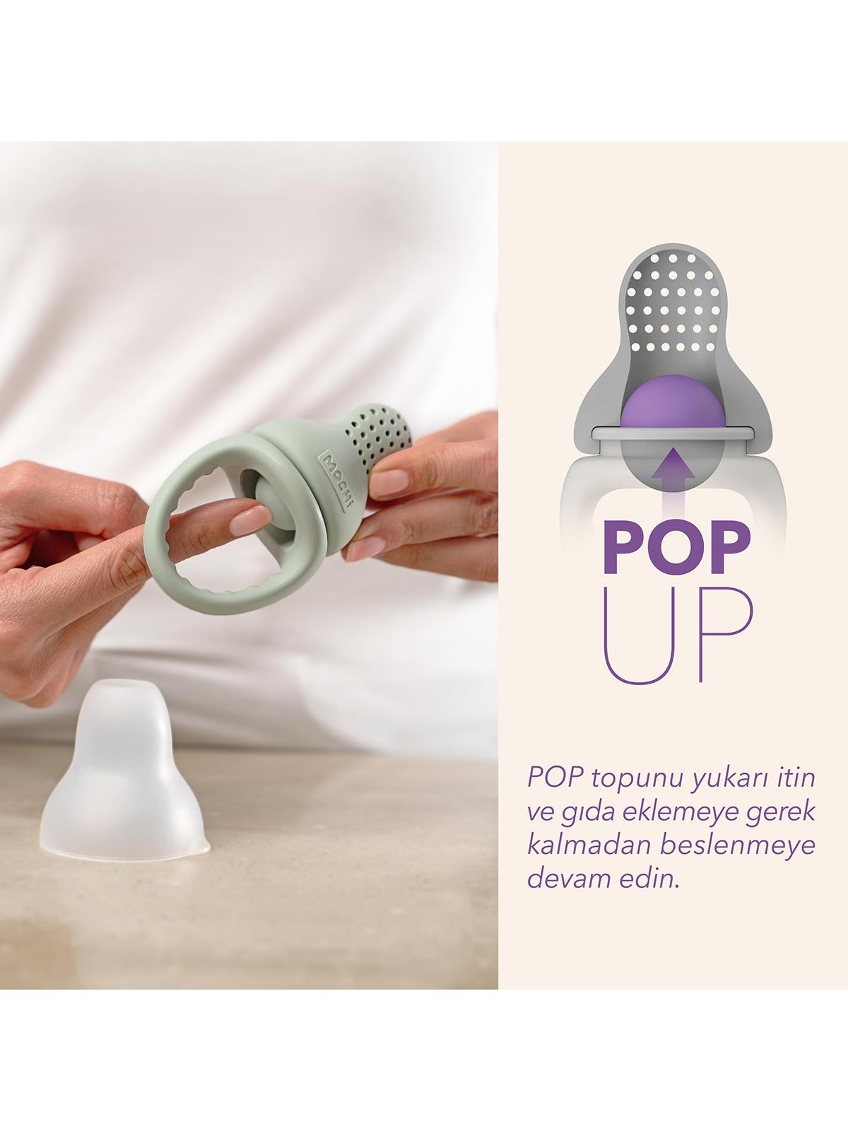 Mochi Pop-Up Gıda Emziği - Mavi