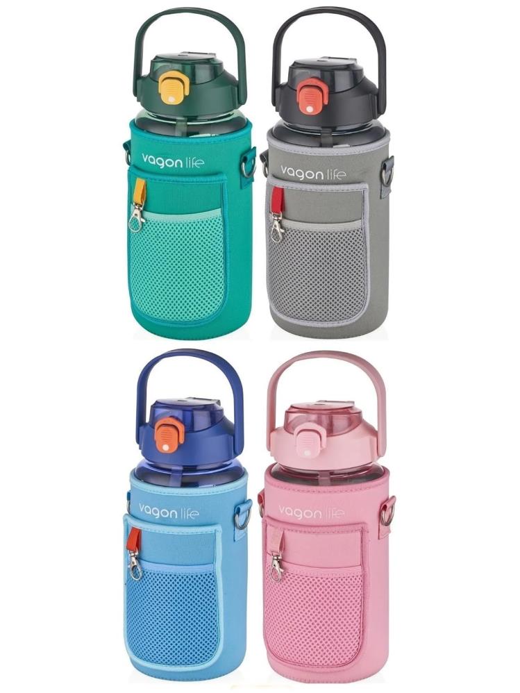 Vagonlife Tritan Kılıflı Matara 1500 Ml - Siyah