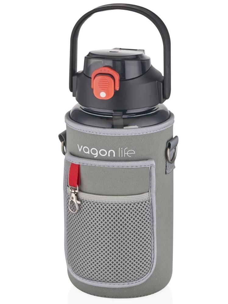 Vagonlife Tritan Kılıflı Matara 1500 Ml - Siyah