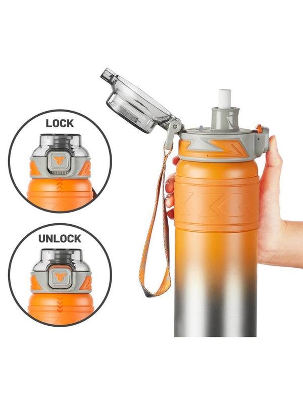 Vagonlife TKK Pipetli Çelik Termos 900 ml - Turuncu