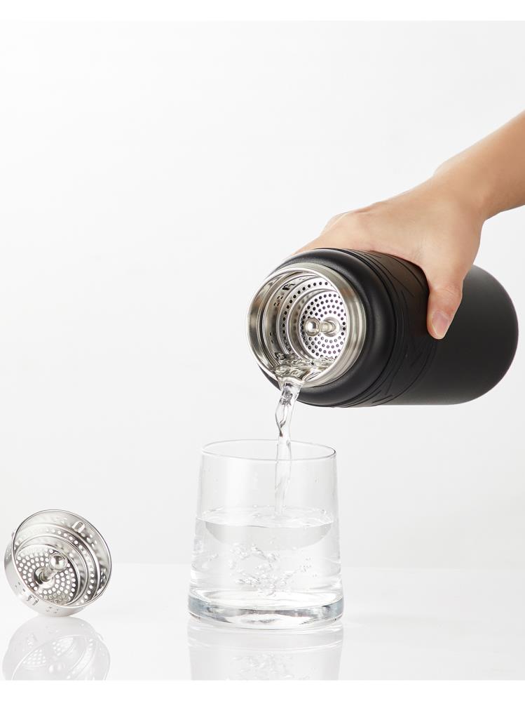 Vagonlife TKK Pipetli Çelik Termos 900 ml - Siyah