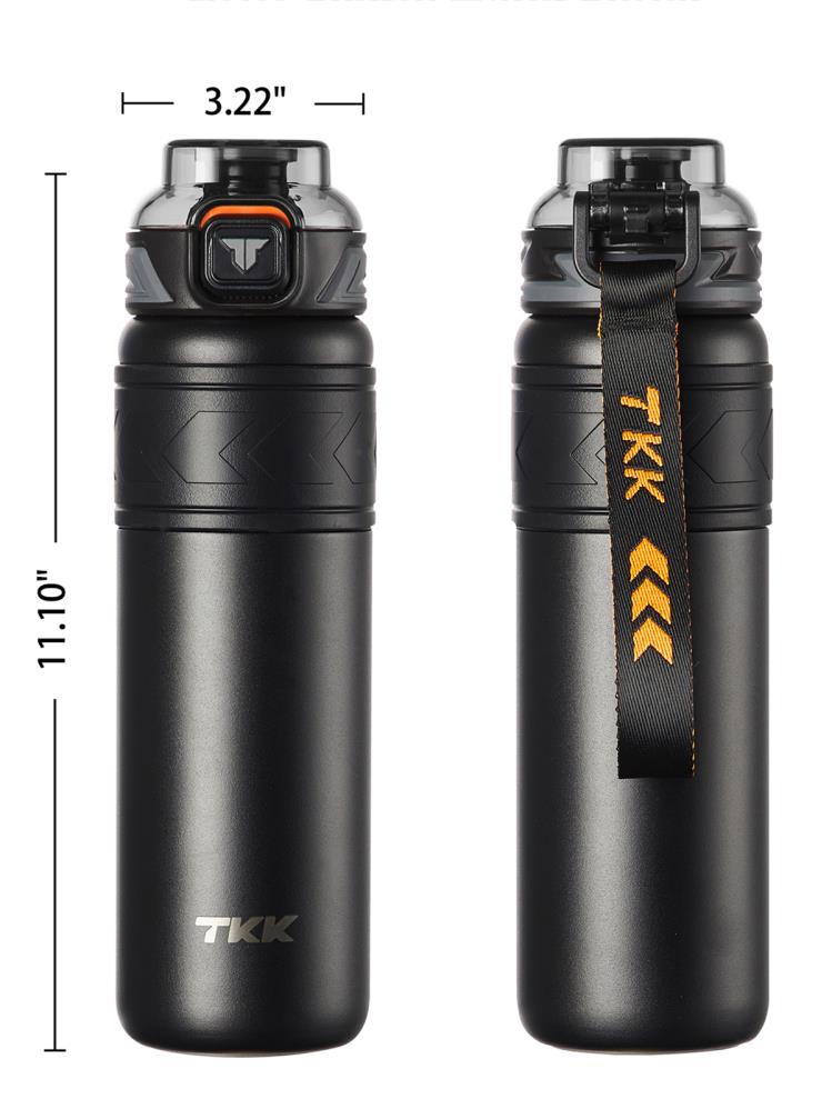 Vagonlife TKK Pipetli Çelik Termos 900 ml - Siyah