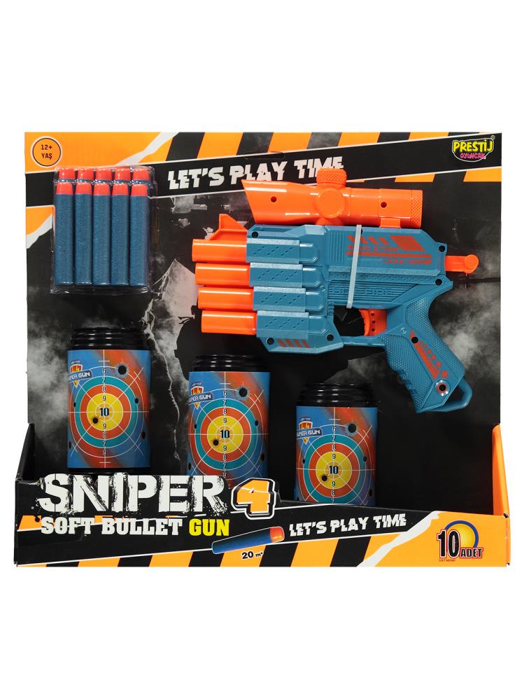 Prestij Oyuncak 4-Ağızlı Dart Atıcı Oyuncak Silahlar