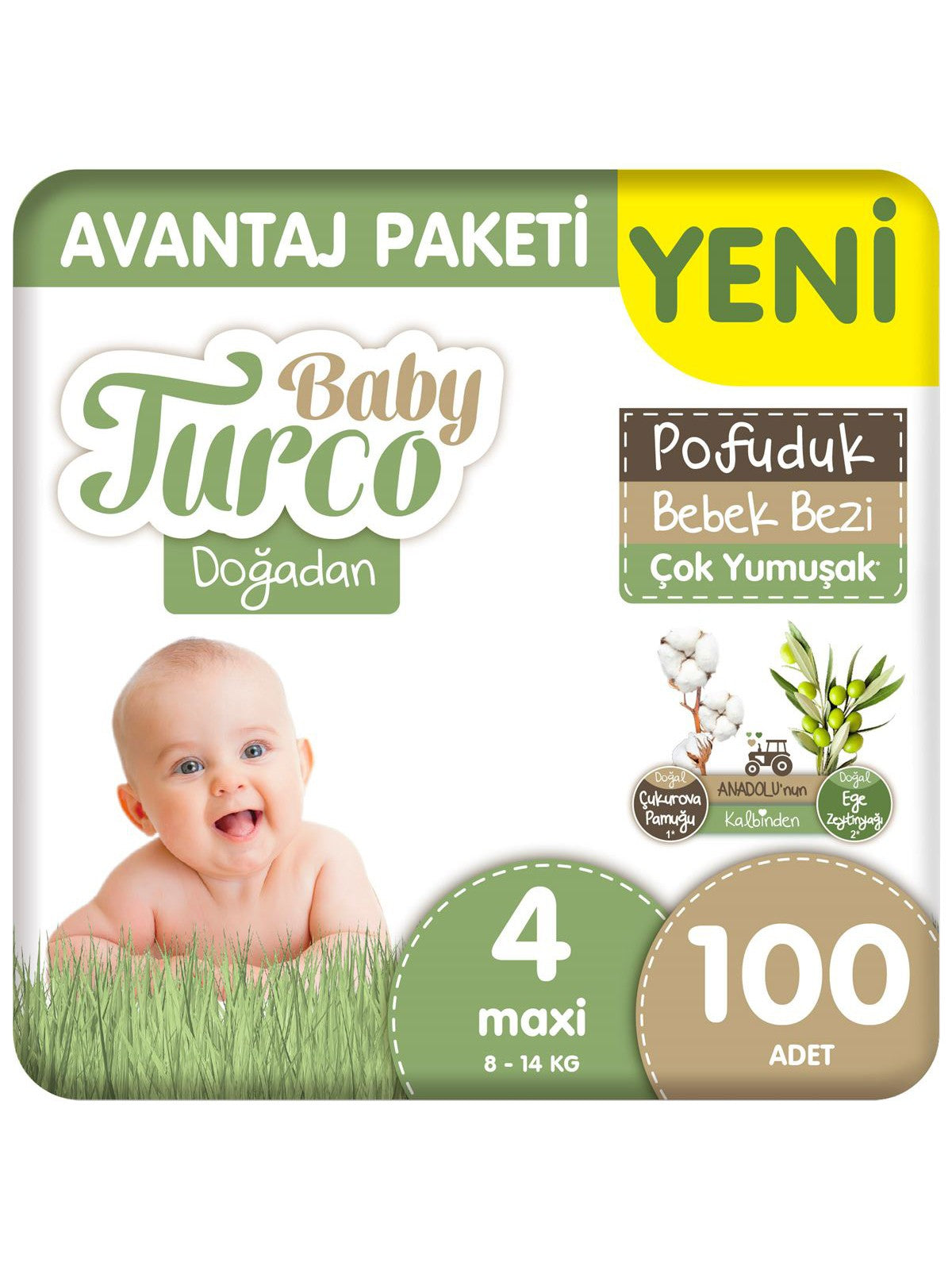 Baby Turco Doğadan Avantaj Maxi 100 Adet