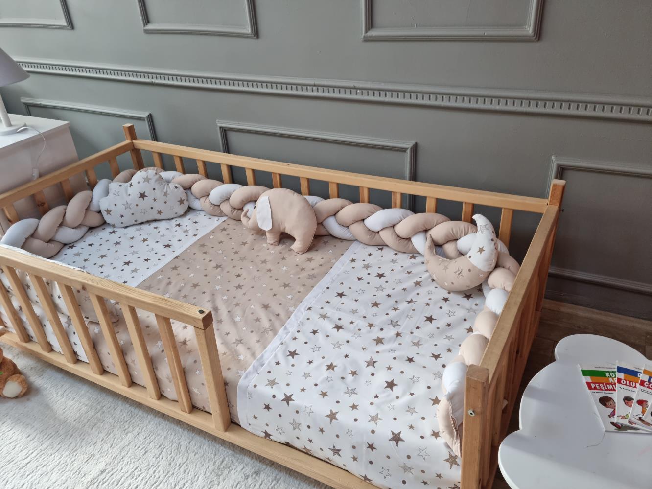 Yuar Baby Montessori Eko Örgü Uyku Seti - Kahverengi
