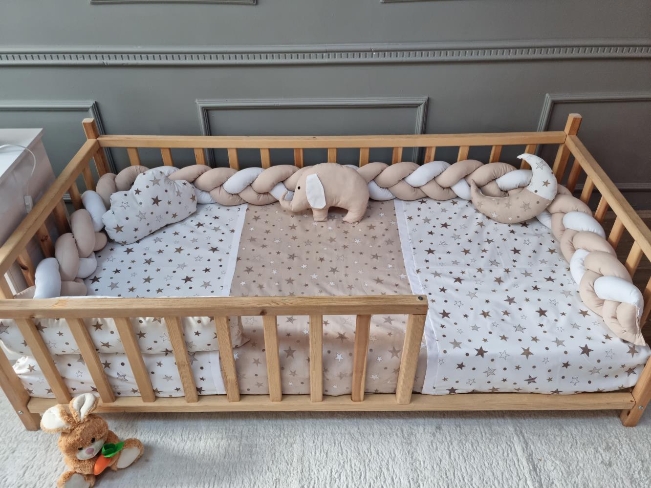 Yuar Baby Montessori Eko Örgü Uyku Seti - Kahverengi