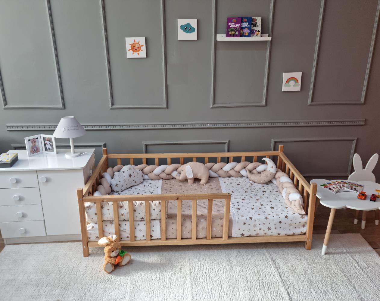 Yuar Baby Montessori Eko Örgü Uyku Seti - Kahverengi