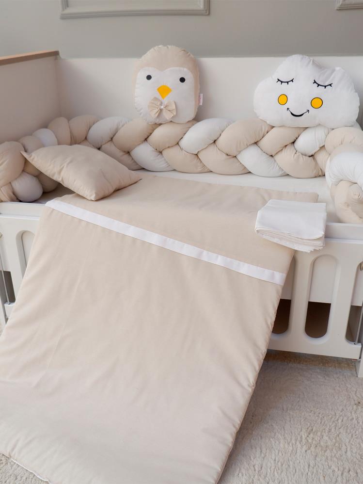 Yuar Baby Beşik Örgü Uyku Seti Eko - Kahve