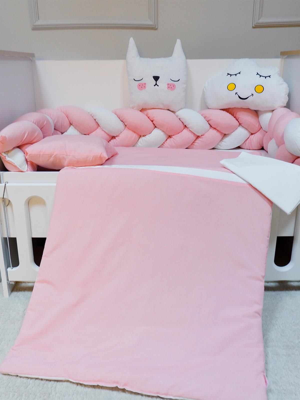 Yuar Baby Beşik Örgü Uyku Seti Eko - Pembe