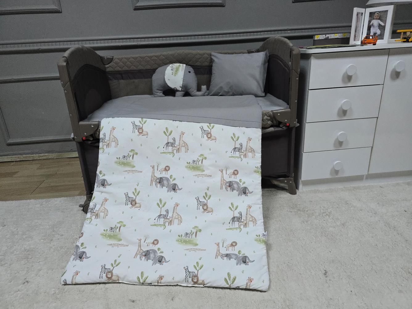 Yuar Baby Oyun Parkı 5 Parça Uyku Seti - Gri