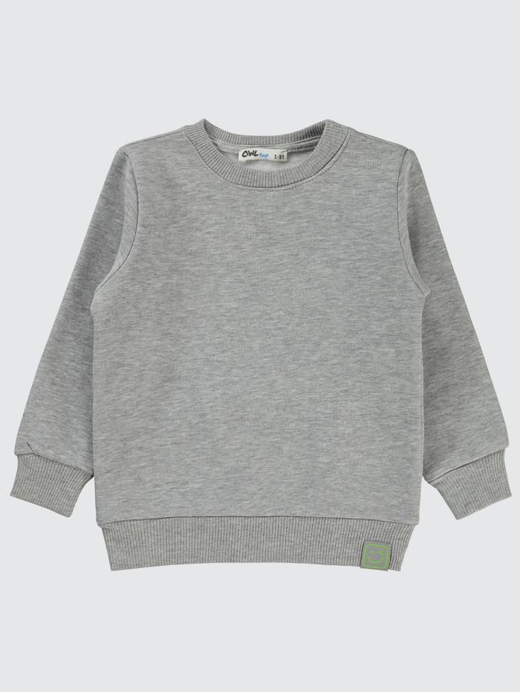 Civil Boys Qr Kod Etiketli 2-5 Yaş Sweatshirt - Gri