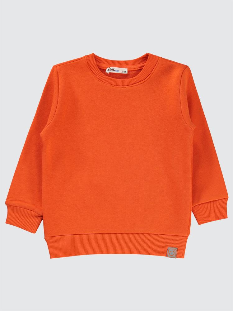Civil Boys Qr Kod Etiketli 2-5 Yaş Sweatshirt - Turuncu