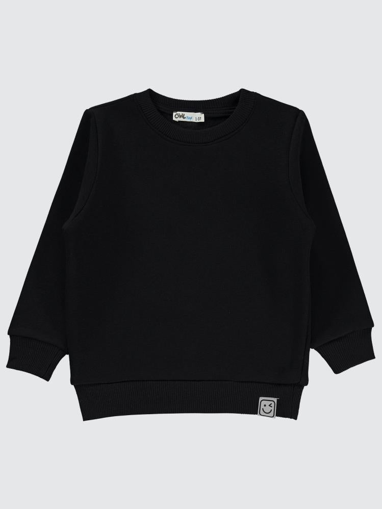Civil Boys Qr Kod Etiketli 2-5 Yaş Sweatshirt - Siyah