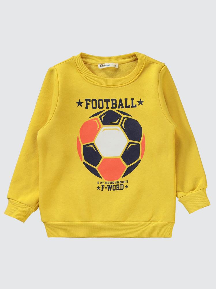 Civil Boys Footboall Baskılı 2-5 Yaş Eşofman Takımı - Hardal