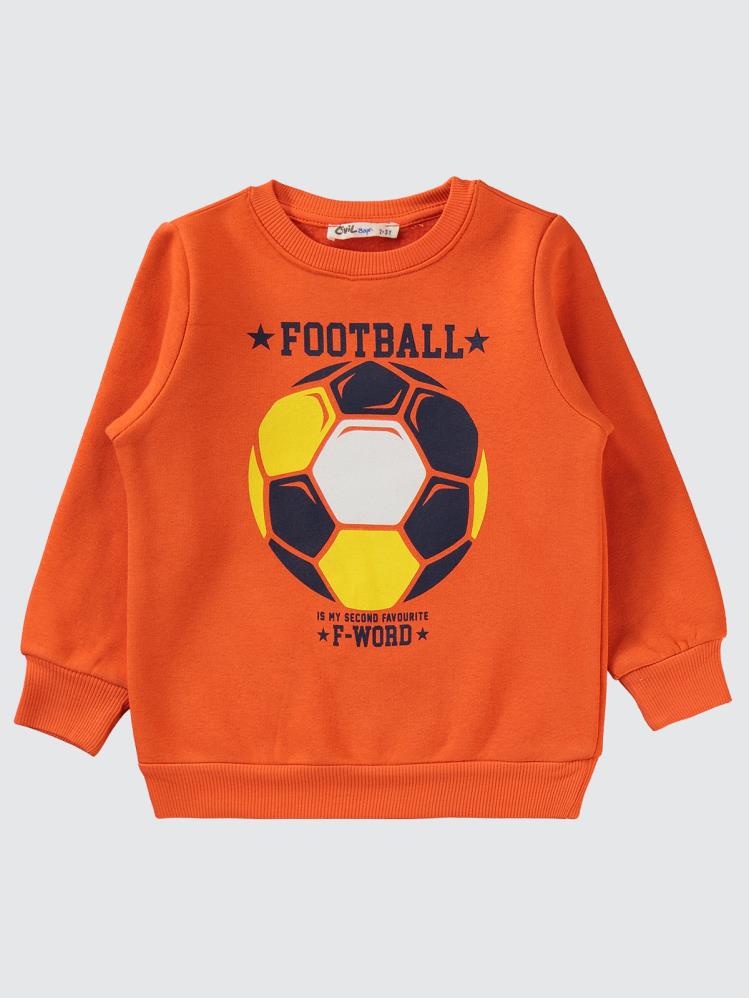Civil Boys Footboall Baskılı 2-5 Yaş Eşofman Takımı - Turuncu
