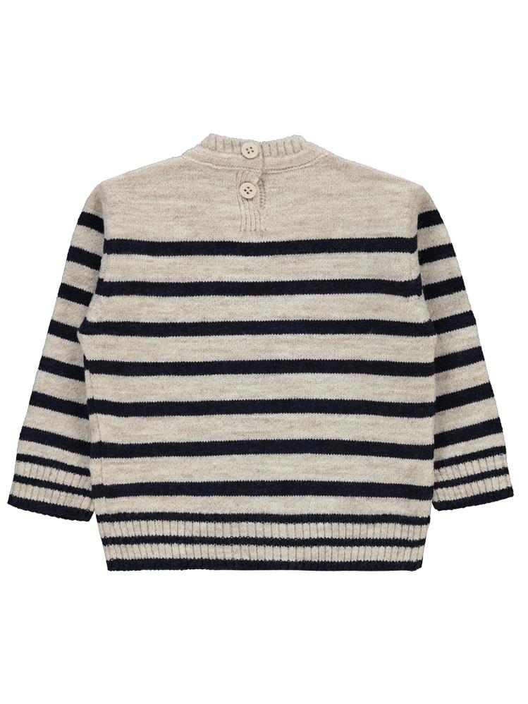 Civil Baby İnce Çizgili 6-18 Ay Kazak - Lacivert