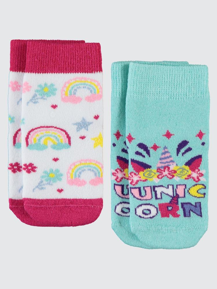 Civil Girls Unicorn Havlu 2'li 3-11 Yaş Havlu Soket Çorap