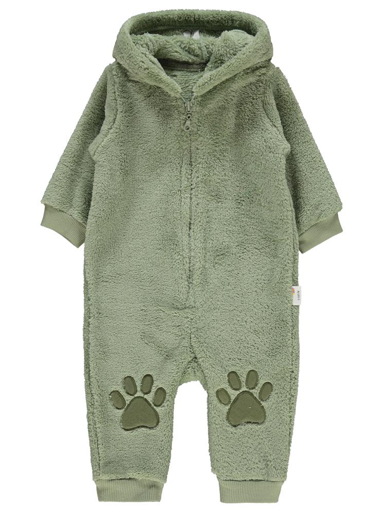 Civil Baby Ayı Nakışlı 6-18 Ay Tulum - Haki