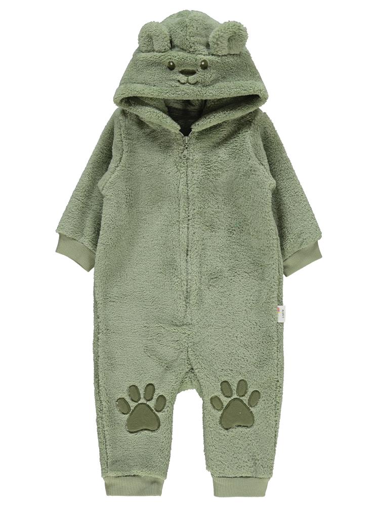 Civil Baby Ayı Nakışlı 6-18 Ay Tulum - Haki