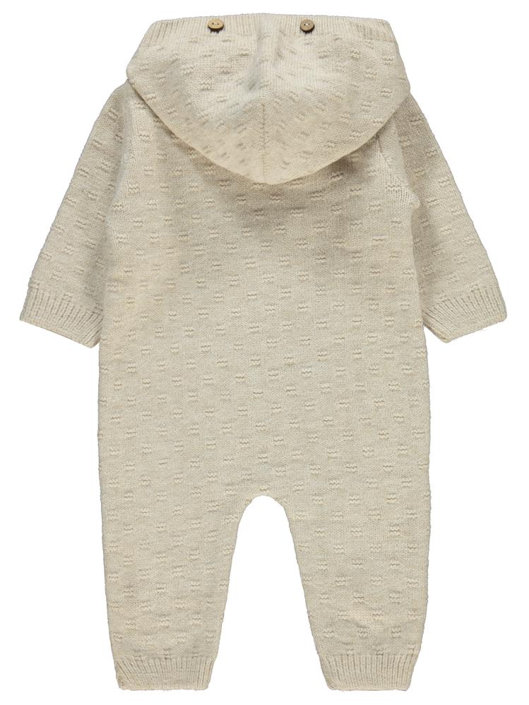 Civil Baby Yandan Açılımlı Tiktak Band Detaylı 6-18 Ay Tulum - Bej