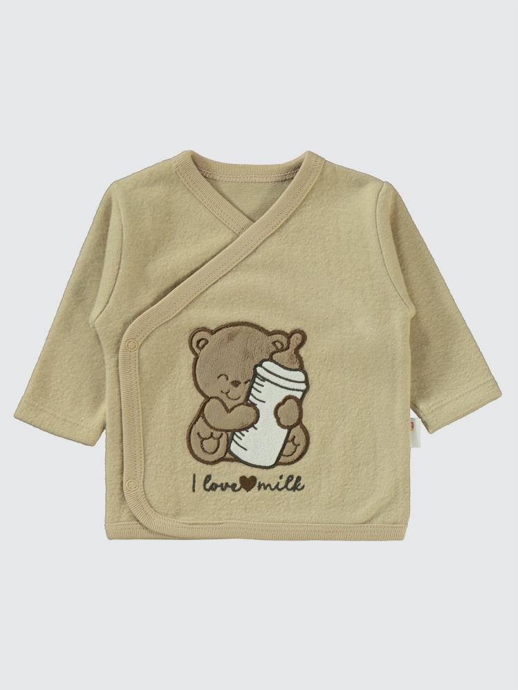 Civil Baby Ayıcık Nakışlı Zıbın Takımları - Kahverengi