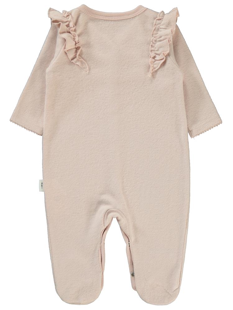 Civil Baby Çiçek Nakışlı 1-6 Ay Tulum - Pudra