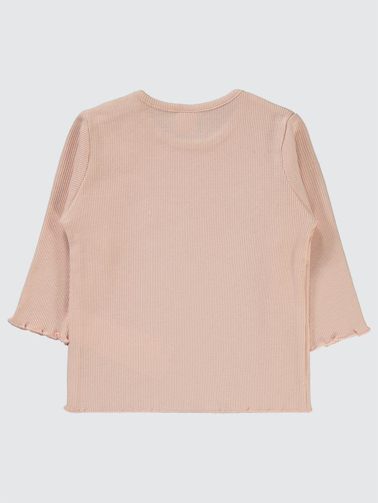 Civil Baby Kol Ucu Detaylı 6-18 Ay Sweatshirt - Pudra