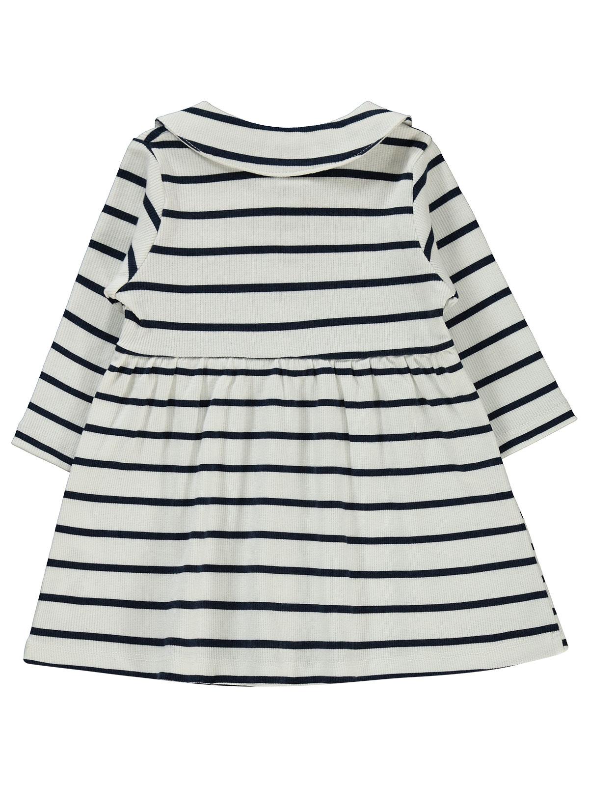 Civil Baby Çizgili 6-18 Ay Elbise - Lacivert