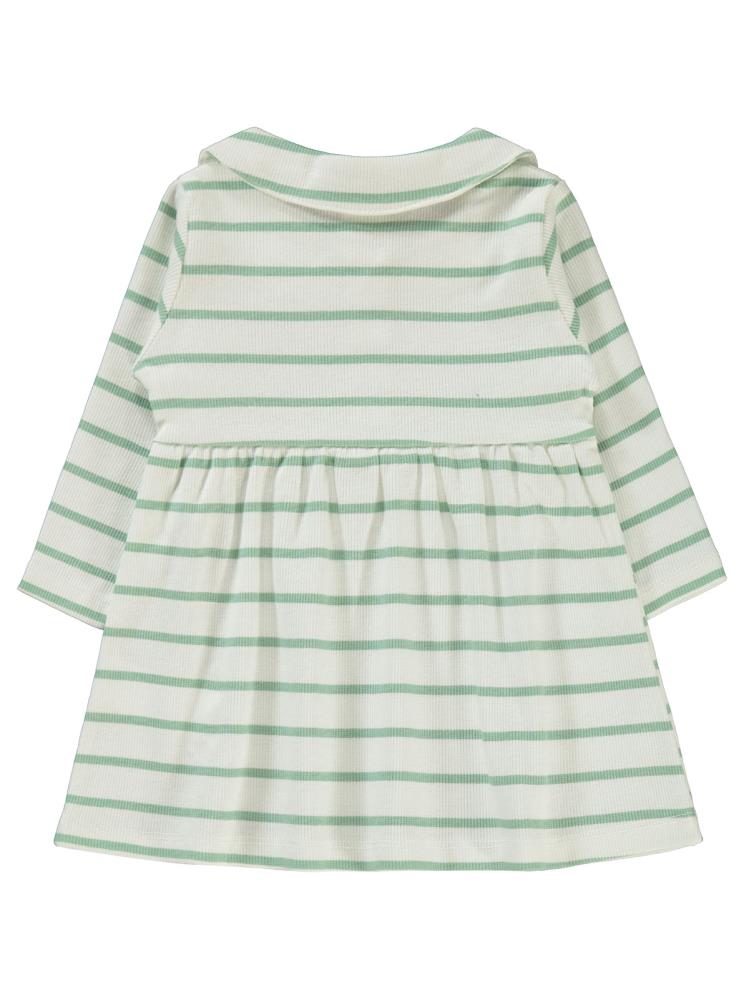 Civil Baby Çizgili 6-18 Ay Elbise - Yeşil