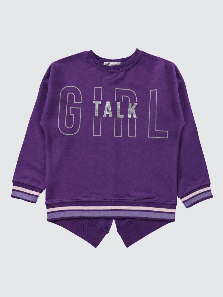 Civil Girls Talk Baskılı 6-9 Yaş Takım - Lila