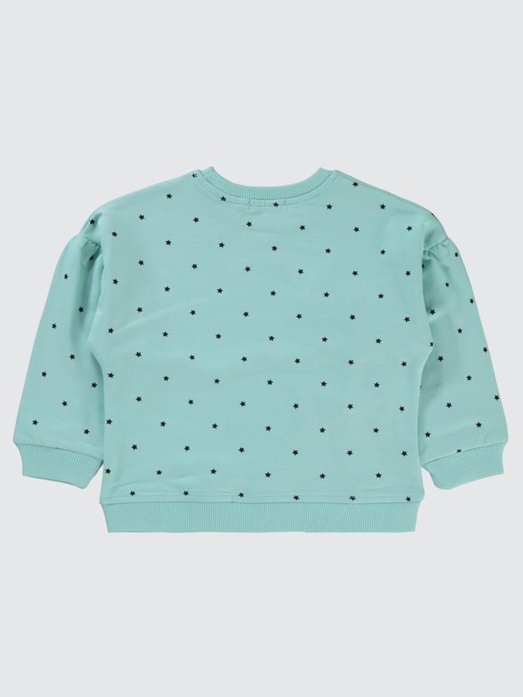 Civil Girls Mobil Fiyonklu 2-5 Yaş Sweatshirt - Mavi