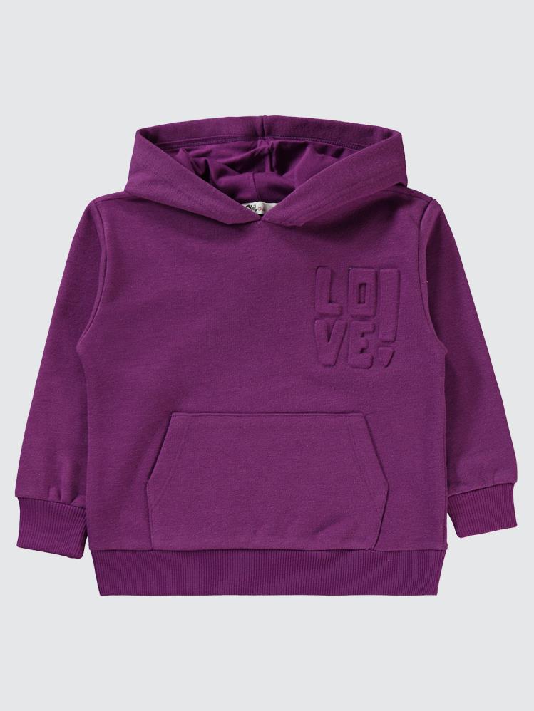 Civil Girls Kanguru Cepli 2-5 Yaş Sweatshirt - Lila