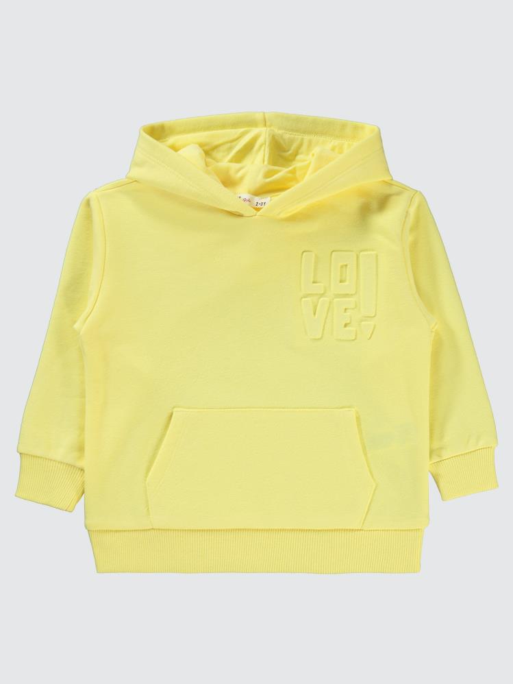 Civil Girls Kanguru Cepli 2-5 Yaş Sweatshirt - Sarı