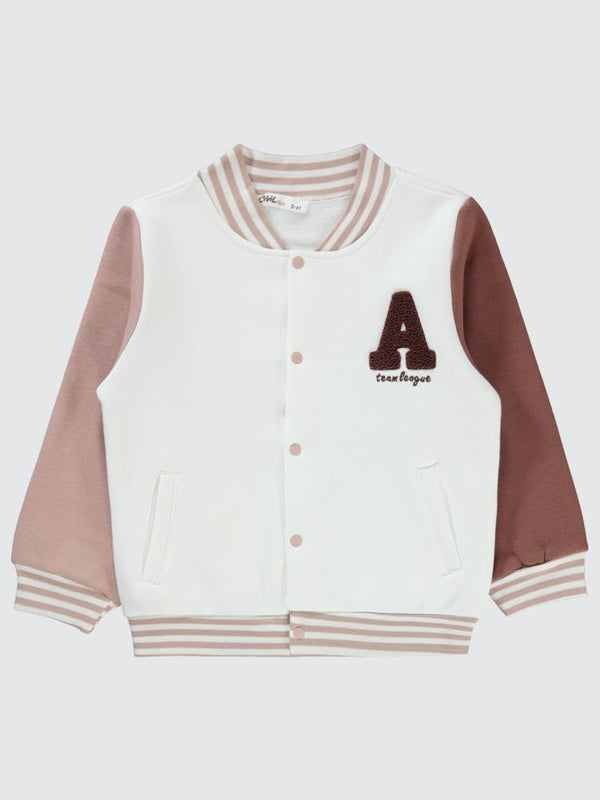 Civil Girls Nakışlı Kolaj Hırka 2-5 Yaş Hırka - Pembe