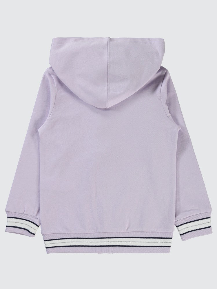 Civil Girls Papatya Baskılı 6-9 Yaş Hırka - Lila