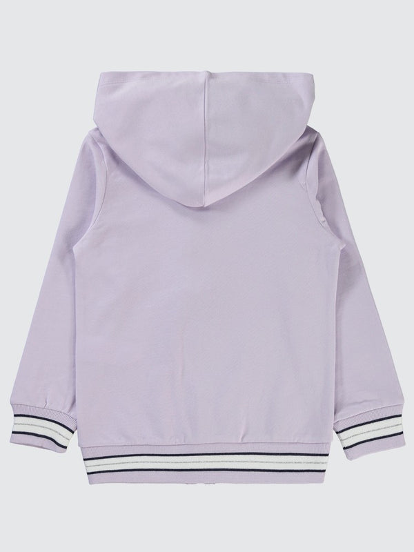 Civil Girls Papatya Baskılı 6-9 Yaş Hırka - Lila