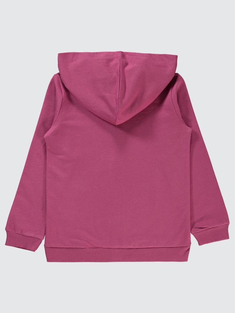 Civil Girls NY Nakışlı 6-9 Yaş Hırka - Fusya