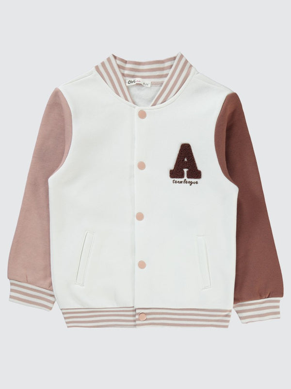 Civil Girls Nakışlı Kolaj Hırka 6-9 Yaş Hırka - Pembe