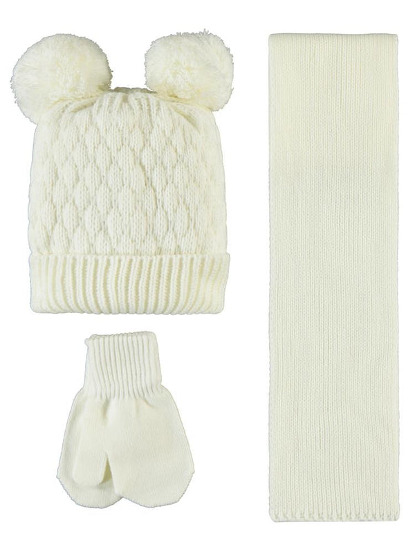 Civil Baby 6-24 Ay Atkı Bere Eldiven Set - Ekru