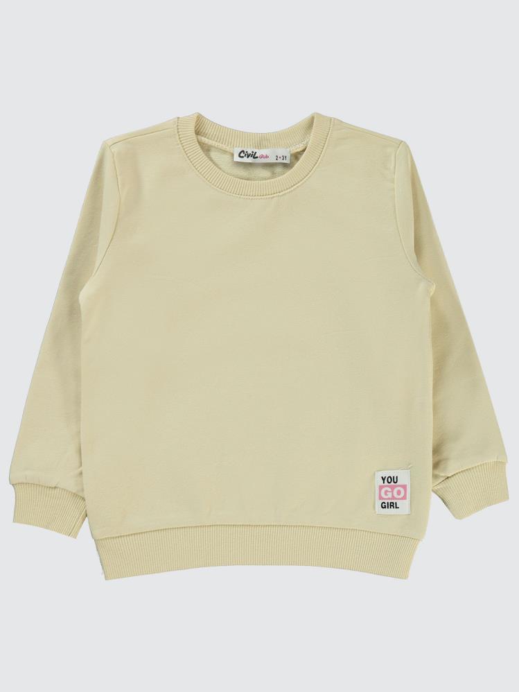 Civil Girls Basic 2-5 Yaş Sweatshirt - Sarı