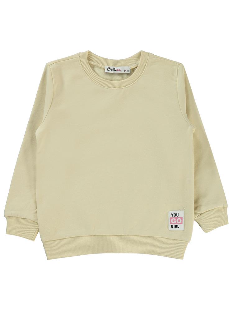 Civil Girls Basic 2-5 Yaş Sweatshirt - Sarı