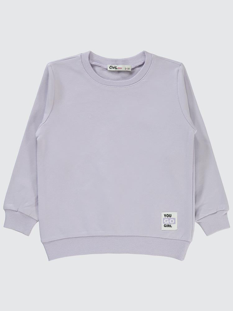 Civil Girls Basic 2-5 Yaş Sweatshirt - Lila