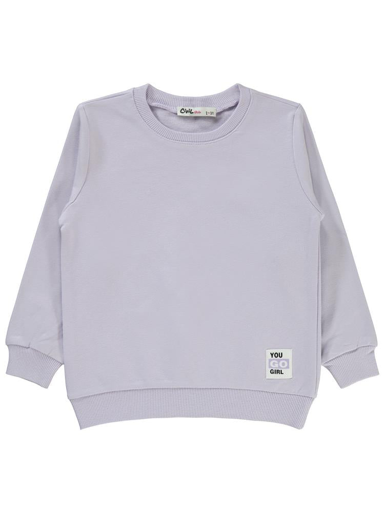 Civil Girls Basic 2-5 Yaş Sweatshirt - Lila