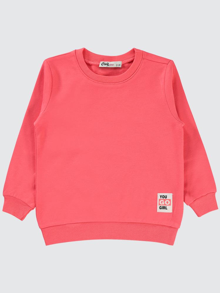Civil Girls Basic 2-5 Yaş Sweatshirt - Kırmızı