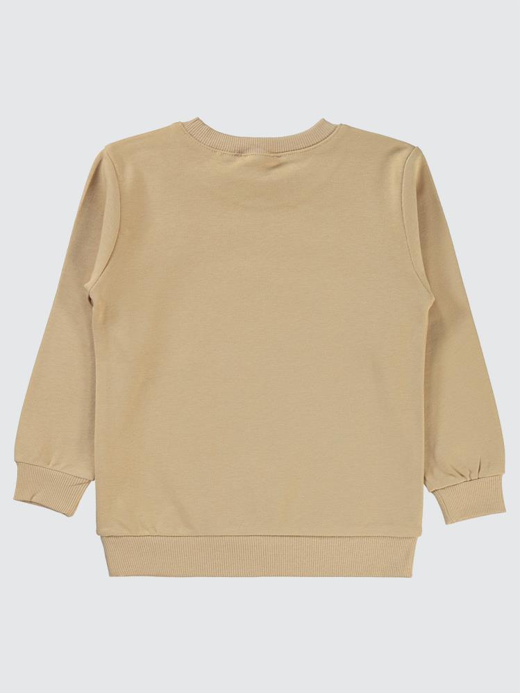 Civil Girls Papatya Baskılı 2-5 Yaş Sweatshirt - Bej