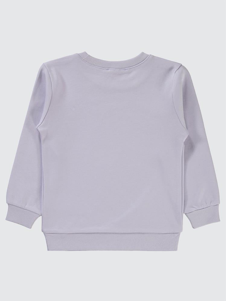 Civil Girls Papatya Baskılı 2-5 Yaş Sweatshirt - Lila