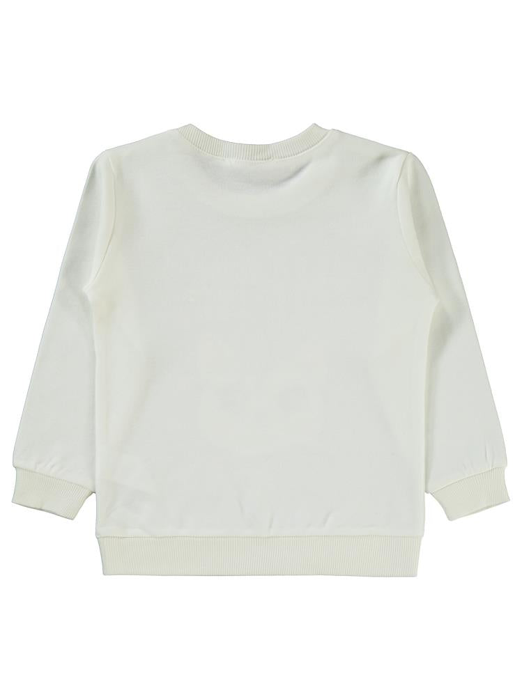Civil Girls Caticorn Baskılı 2-5 Yaş Sweatshirt - Ekru