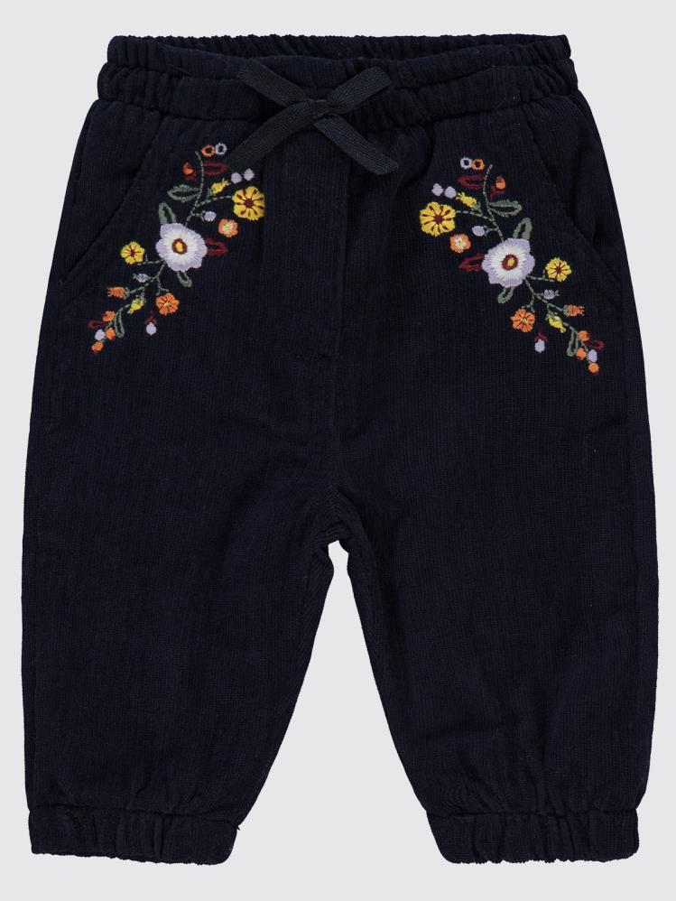 Civil Baby Çiçek Nakışlı 6-18 Ay Pantolon - Lacivert
